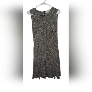 MICHAEL Michael Kors Floral Midi Dress - Black and Blue